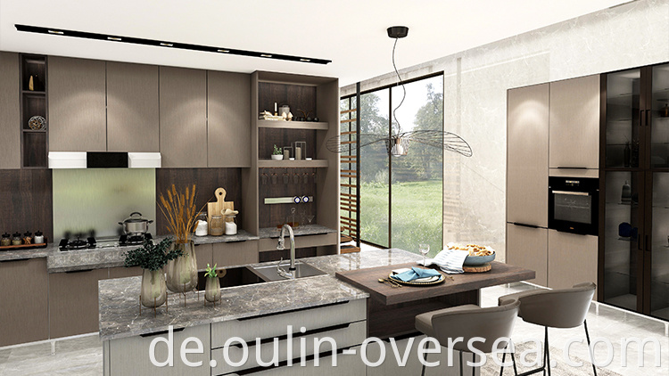Brown high-end kitchen customized for sale kitchen cabinets